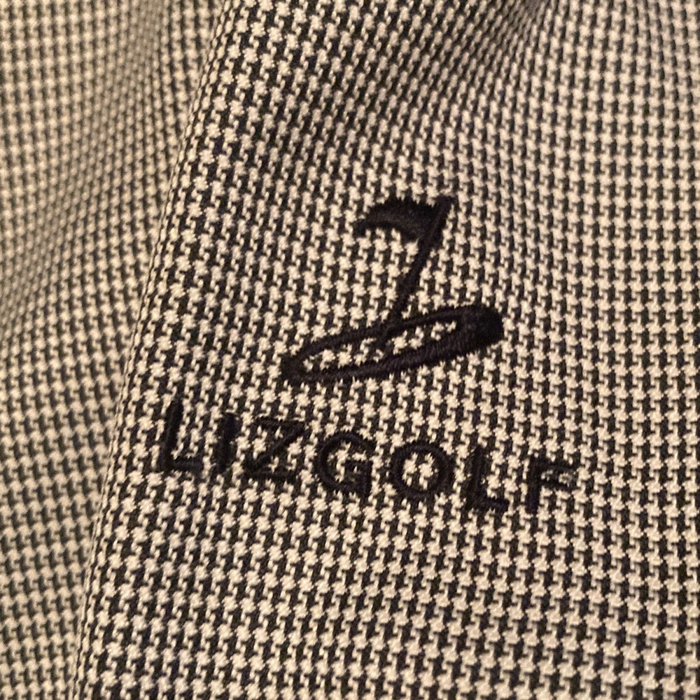 Women’s Liz Golf Black and Gray patterned quarter zip - Picture 2 of 4